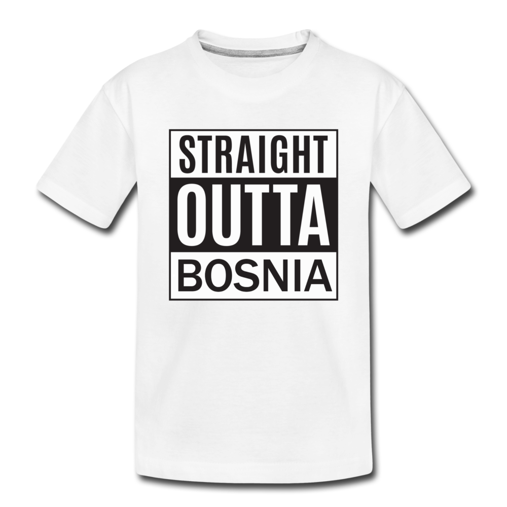 Straight outta Bosnia | Djecija majica - white