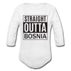 Straight outta Bosnia | Bodi dugi rukav - white