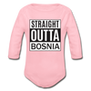 Straight outta Bosnia | Bodi dugi rukav - light pink