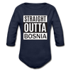 Straight outta Bosnia | Bodi dugi rukav - dark navy