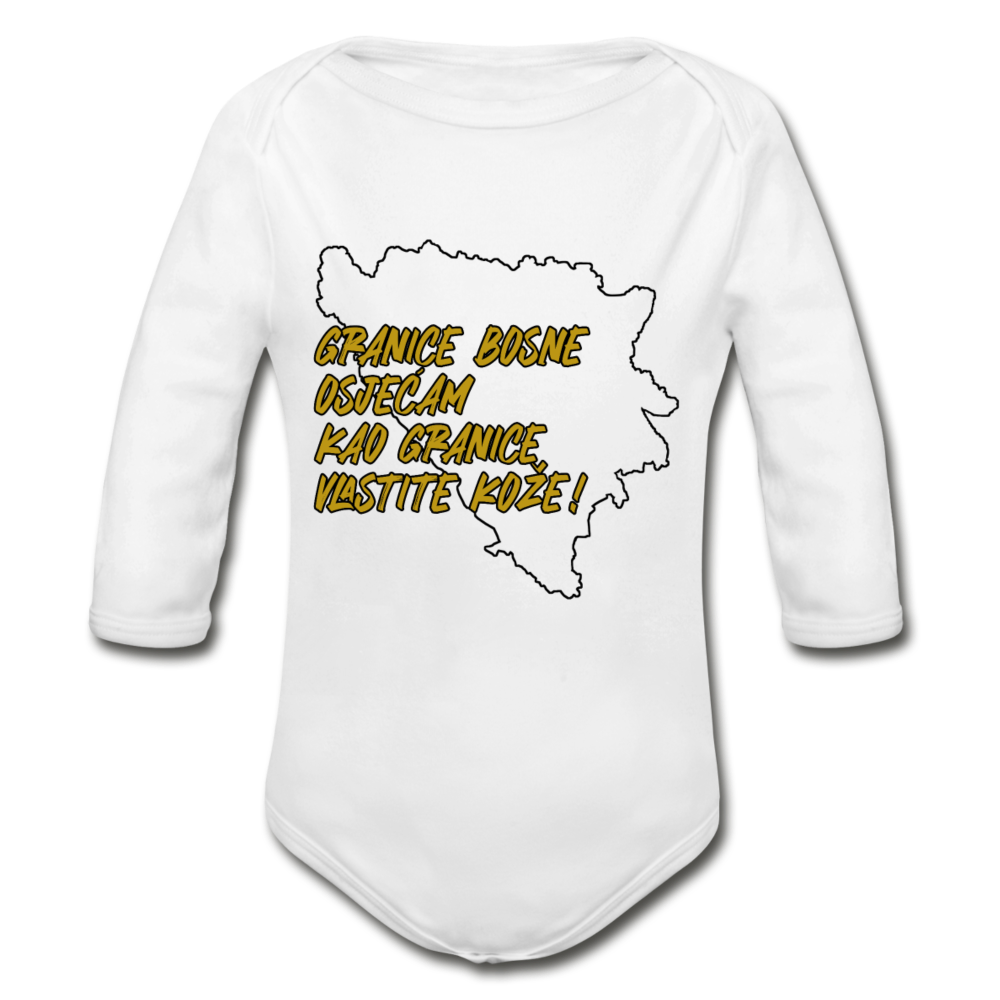 Granice Bosne | Bodi dugi rukav - white