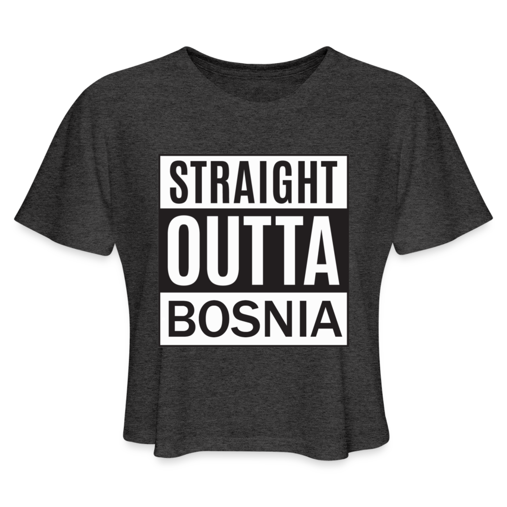 Straight outta Bosnia | Kratka zenska majica - deep heather